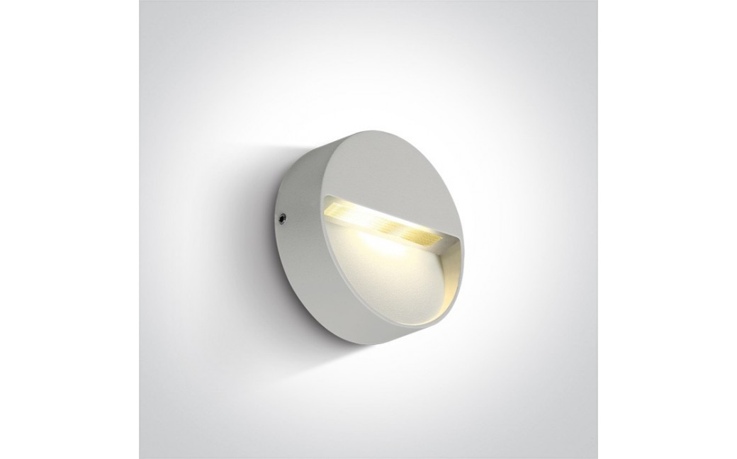 One Light kinkiet LED okrągły biały do mieszkania ogrodu Platonas 67359/W/W IP54