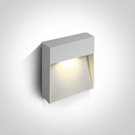 One Light kinkiet prostokątny biały na ścianę elewację domu Skliri 2 67360A/W/W IP54