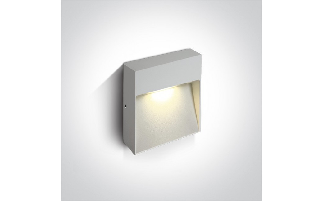 One Light kinkiet prostokątny biały na ścianę elewację domu Skliri 2 67360A/W/W IP54