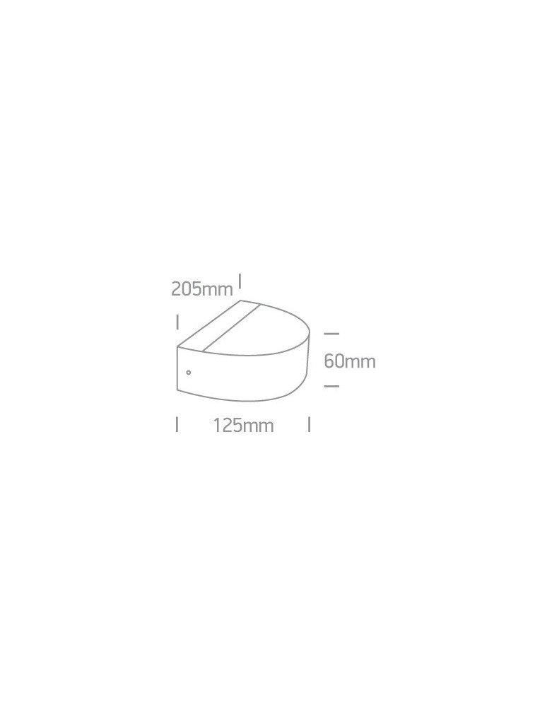 Outdoor wall lamps - One Light semi-circular wall sconce for facade Patima 67362B/AN/W IP54 - product kolory-swiatla.pl 2