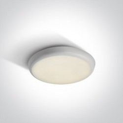 One Light biały plafon LED 25 cm zewnętrzny wewnętrzny Livisi 67366/W/C IP54