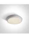 One Light biały plafon LED 25 cm zewnętrzny wewnętrzny Livisi 67366/W/C IP54