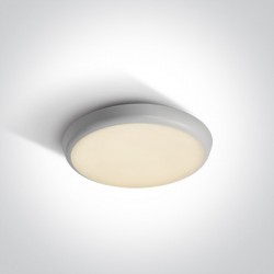 One Light biały plafon LED 25 cm zewnętrzny wewnętrzny Livisi 67366/W/W IP54