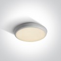 One Light biały plafon LED 25 cm zewnętrzny wewnętrzny Livisi 67366/W/W IP54
