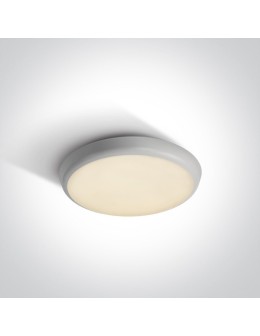 One Light biały plafon LED 25 cm zewnętrzny wewnętrzny Livisi 67366/W/W IP54