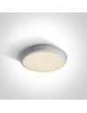 One Light biały plafon LED 25 cm zewnętrzny wewnętrzny Livisi 67366/W/W IP54