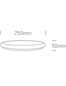 One Light biały plafon LED 25 cm zewnętrzny wewnętrzny Livisi 67366/W/W IP54 - produkt 2