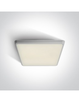 One Light plafon kwadratowy LED do mieszkania 30 cm Velo 67372/W/C IP54