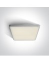 One Light plafon kwadratowy LED do mieszkania 30 cm Velo 67372/W/C IP54