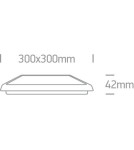 Outdoor ceiling lamps - One Light LED square plafond for apartment 30 cm Velo 67372/W/C IP54 - product 2