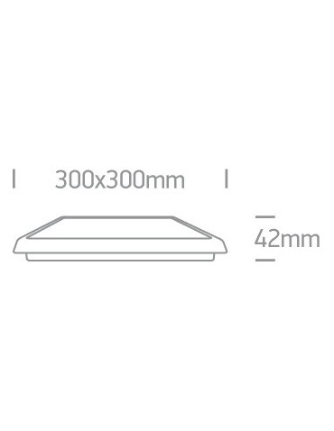 One Light plafon kwadratowy LED do mieszkania 30 cm Velo 67372/W/C IP54 - produkt 2