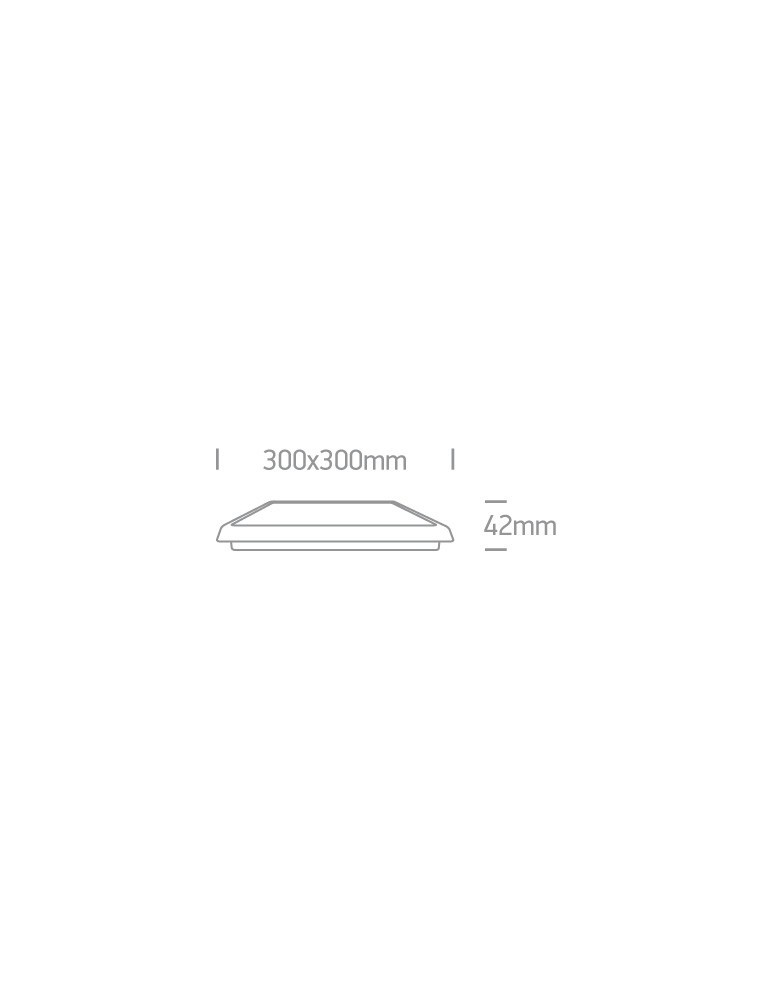 Outdoor ceiling lamps - One Light LED square plafond for apartment 30 cm Velo 67372/W/C IP54 - product kolory-swiatla.pl 2