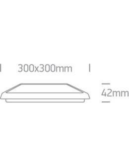 One Light LED square plafond for apartment 30 cm Velo 67372/W/C IP54 - product 2