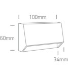 Lamps for path lighting - One Light weatherproof LED wall lamp home garden Diminio 67386A/AN/W IP65 - product 2