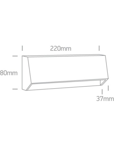 One Light weatherproof LED wall lamp home garden Diminio 67386C/W/W IP65 - product 2