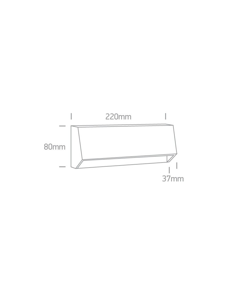 Lamps for path lighting - One Light weatherproof LED wall lamp home garden Diminio 67386C/W/W IP65 - product kolory-swiatla.pl 2