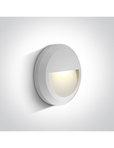 One Light kinkiet LED okragły ozdobny Kefalari 67388A/W/W IP65