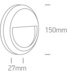 Lamps for path lighting - One Light LED wall lamp circular decorative Kefalari 67388A/W/W IP65 - product 2