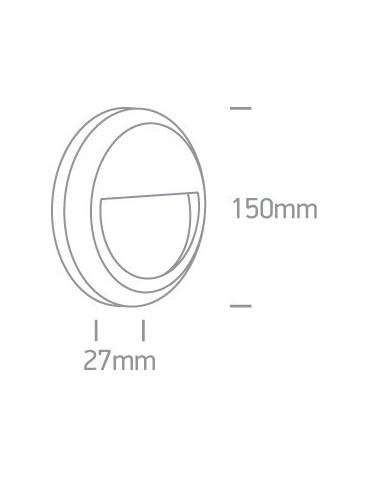One Light kinkiet LED okragły ozdobny Kefalari 67388A/W/W IP65 - produkt 2