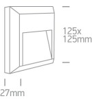 Lamps for path lighting - One Light LED wall lamp house garden façade Kesario 67388B/AN/W IP65 - product 2