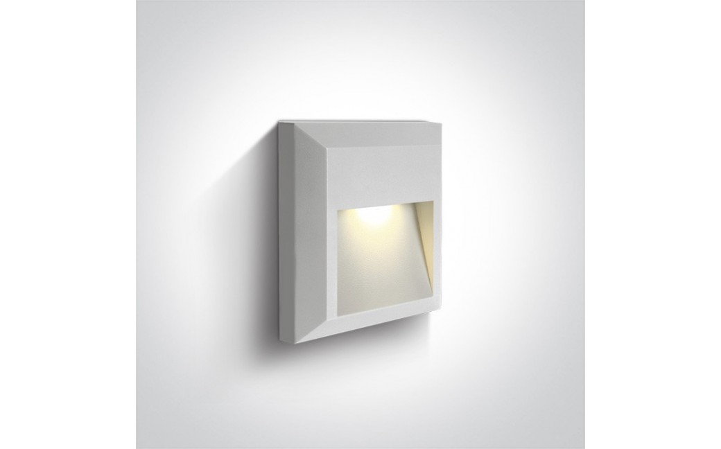 One Light kinkiet LED dom ogród elewacja Kesario 67388B/W/W IP65