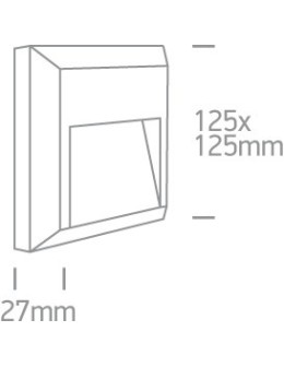 One Light kinkiet LED dom ogród elewacja Kesario 67388B/W/W IP65 - produkt 2