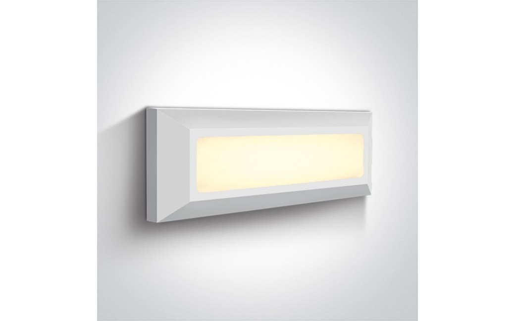 One Light kinkiet prostokątny LED dom ogród sklep Killini 67394/W/W IP65