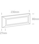 Lamps for path lighting - One Light rectangular LED wall lamp home garden store Killini 67394/W/W IP65 - product 2
