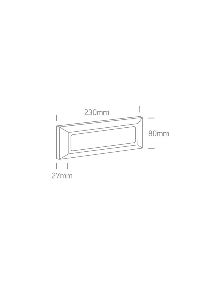 Lamps for path lighting - One Light rectangular LED wall lamp home garden store Killini 67394/W/W IP65 - product kolory-swiatla.pl 2