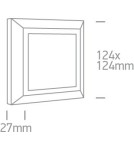Lamps for path lighting - One Light slim LED square wall lamp home garden interior Stymfalia 67394A/AN/W IP65 - product 2