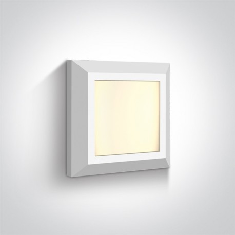 One Light kinkiet kwadratowy slim LED dom ogród wnętrze Stymfalia 67394A/W/W IP65