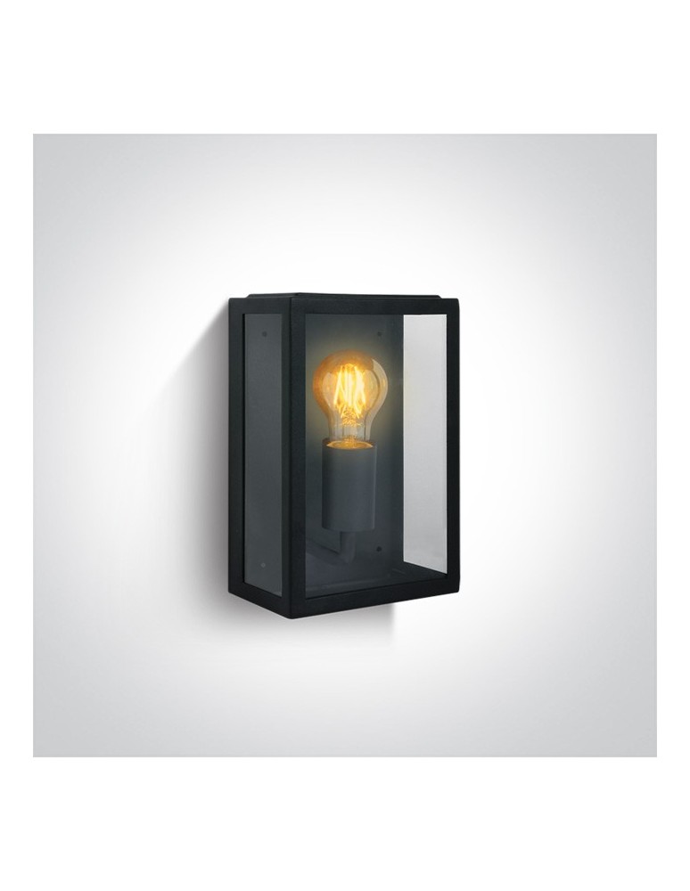 Outdoor wall lamps - One Light outdoor wall lamp with retro lantern bulb Gabbia 67406/B - product kolory-swiatla.pl 1