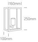 Outdoor wall lamps - One Light outdoor wall lamp with retro lantern bulb Gabbia 67406/B - product 2