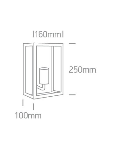 One Light kinkiet zewnętrzny z żarówką retro lampion Gabbia 67406/B - produkt 2