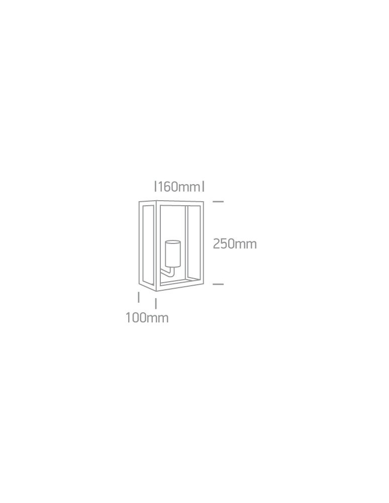 Outdoor wall lamps - One Light outdoor wall lamp with retro lantern bulb Gabbia 67406/B - product kolory-swiatla.pl 2