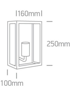 One Light kinkiet zewnętrzny z żarówką retro lampion Gabbia 67406/B - produkt 2