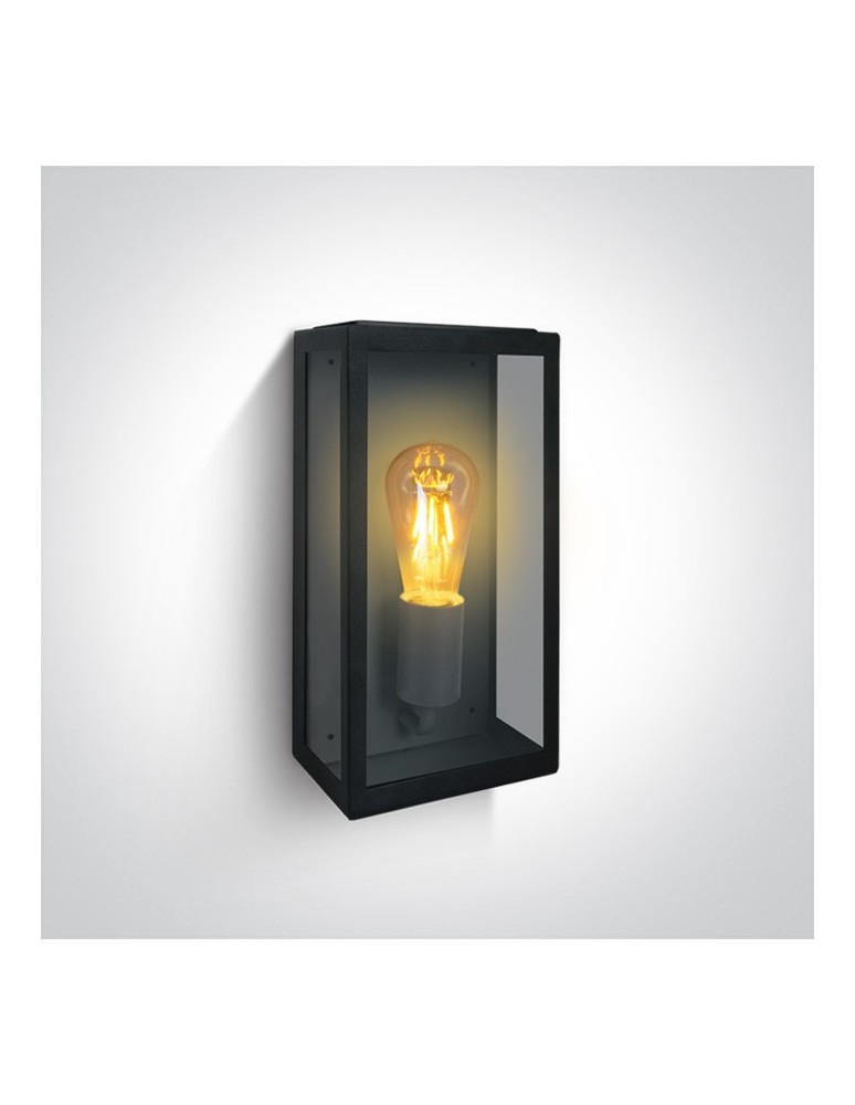 Outdoor wall lamps - One Light wall lamp with bulb in glass lantern Gabbia A 67406A/B - product kolory-swiatla.pl 1