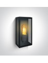 One Light wall lamp with bulb in glass lantern Gabbia A 67406A/B