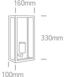 Outdoor wall lamps - One Light wall lamp with bulb in glass lantern Gabbia A 67406A/B - product 2