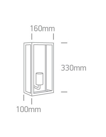 One Light wall lamp with bulb in glass lantern Gabbia A 67406A/B - product 2