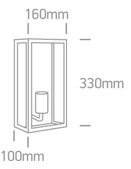 One Light wall lamp with bulb in glass lantern Gabbia A 67406A/B - product 2
