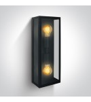 Outdoor wall lamps - One Light wall lamp lantern with two bulbs elvation home garden Gabbia 2A 67406B/B IP43 - product 1