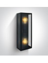 One Light wall lamp lantern with two bulbs elvation home garden Gabbia 2A 67406B/B IP43