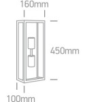 Outdoor wall lamps - One Light wall lamp lantern with two bulbs elvation home garden Gabbia 2A 67406B/B IP43 - product 2