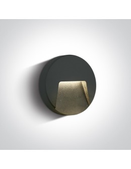 One Light kinkiet LED zewnętrzny okrągły dom elewacja Drimos 67414/AN/W IP65