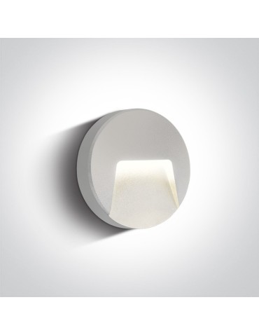 One Light LED wall lamp outdoor round house façade Drimos 67414/W/W IP65