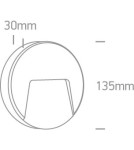 Lamps for path lighting - One Light LED wall lamp outdoor round house façade Drimos 67414/W/W IP65 - product 2