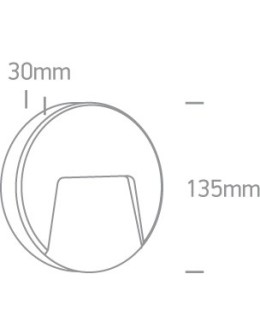 One Light kinkiet LED zewnętrzny okrągły dom elewacja Drimos 67414/W/W IP65 - produkt 2