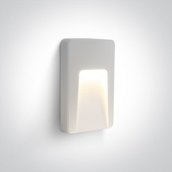 One Light kinkiet LED zewnętrzny prostokąt dom elewacja Lycuria 67416/W/W IP65