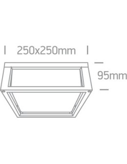 One Light square wall lamp suitable for apartment Psofida S 67420B/AN IP54 - product 2